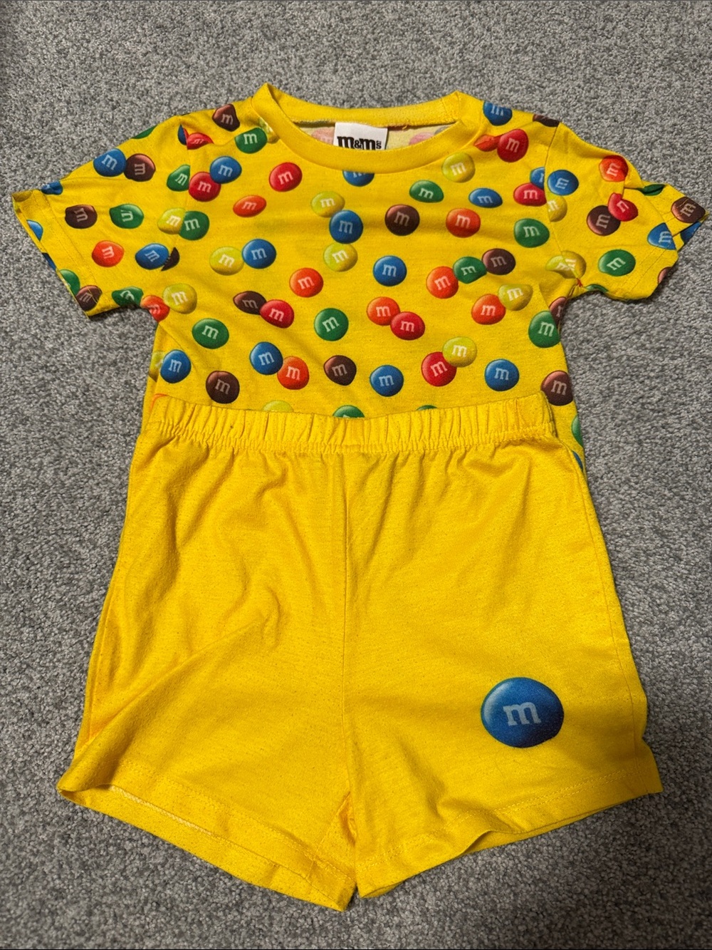 M&M'S Yellow Multicolor Kids Pajama Set